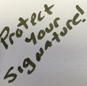 protect your signature